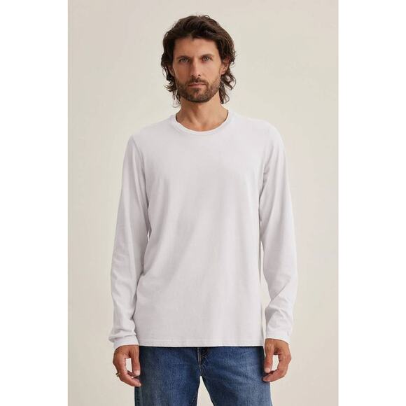 Velvet by Graham & Spencer Mens Skeeter LS Tee Shirt in White M - Picture 2 of 4